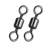 Zkydhbd 50 conectores giratorios de acero inoxidable para línea de pesca, accesorios de agua salada, accesorio para principiantes