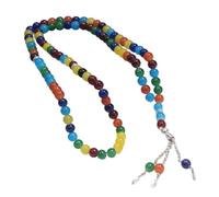 Zkydhbd 99 cuentas pulidas inspiradas en ágata de doble tono, joyería ligera, perfecta para estilos profesionales y de ocio, cuentas de rosario de doble color a la moda, talla única, como se describe