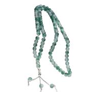 Zkydhbd 99 cuentas pulidas inspiradas en ágata de doble tono, joyería ligera, perfecta para estilos profesionales y de ocio, cuentas de rosario de doble color a la moda, talla única, como se describe