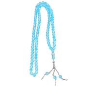 Zkydhbd 99 cuentas pulidas inspiradas en ágata de doble tono, joyería ligera, perfecta para estilos profesionales y de ocio, cuentas de rosario de doble color a la moda, talla única, como se describe