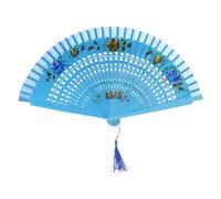 Zkydhbd Abanico plegable pintado de doble cara español, accesorio de adorno multifunción para interiores y exteriores, viajes, camping, senderismo, ventilador decorativo