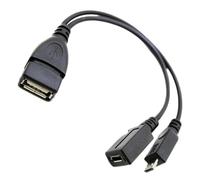 Zkydhbd Adaptador USB de repuesto hembra divisor con cable de 20 cm, 480 Mbps de alta velocidad para teléfono y tableta, cable de carga OTG reforzado con TPE