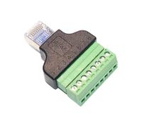 Zkydhbd Adaptadores de bloque de terminales RJ45 macho a 8 pines, conectores Ethernet blindados sin soldadura para conexión de cables, conectores de red para oficina en casa