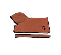 Zkydhbd Albornoz ajustable con capucha para perros, toalla de baño de microfibra súper absorbente para mascotas, cómoda para cachorros de todas las razas, secado rápido
