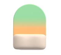 Zkydhbd Alfombrilla ergonómica para mouse, diseño contorneado, medio círculo, reposamuñecas de espuma viscoelástica, base antideslizante, precisión para escritorio compatible con almohadilla