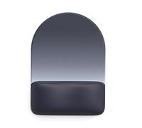Zkydhbd Alfombrilla ergonómica para mouse, diseño contorneado, medio círculo, reposamuñecas de espuma viscoelástica, base antideslizante, precisión para escritorio compatible con almohadilla