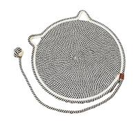 Zkydhbd Alfombrilla para rascar de gatos, cuerda de algodón, diseño de dibujos animados, para mascotas, para interiores, tejida, suave, cómoda, almohadilla para gatos