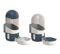 Zkydhbd Alimentador de agua automático y dispensador de alimentación para mascotas, soporte de jaula para mascotas, dispensador de alimentos y agua para gatos