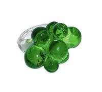 Zkydhbd Anillos acrílicos ligeros y cómodos con cuentas para uso diario para fiestas y reuniones, anillos de moda, talla única, como se describe, como se describe