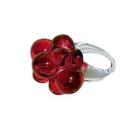 Zkydhbd Anillos acrílicos ligeros y cómodos con cuentas para uso diario para fiestas y reuniones, anillos de moda, talla única, como se describe, como se describe
