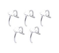 Zkydhbd Anillos de labios resistentes de acero inoxidable de imitación de joyería de clip seguro para pieles sensibles sin perforación, talla única, como se describe, como se describe