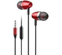 Zkydhbd Auriculares intraurales con cable con micrófono con aislamiento de ruido, auriculares de 3,5 mm para teléfonos inteligentes, control de música