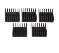 Zkydhbd Bloque de disipador de calor de aluminio de 25 x 25 x 10 mm, enfriador de computadora, chip electrónico, radiador de computadora, disipador de calor, pin de montaje de disipador de calor de