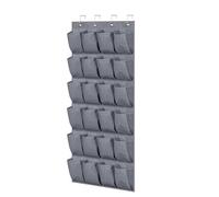 Zkydhbd Bolsa de almacenamiento para puerta trasera de 24 bolsillos, ahorro de espacio, fuerte soporte de carga, estante colgante para sala de estar