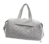 Zkydhbd Bolsa de gimnasio de gran capacidad para viajes, entrenamiento, fitness, durante la noche, fines de semana elegantes para niñas y mujeres, equipaje, elegante entrenamiento deportivo, Gray