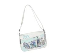 Zkydhbd Bolsa de piel sintética para mujer, bandolera grande con correa ajustable para el trabajo, la escuela y viajes, bolsa a juego, blanco y verde, One Size