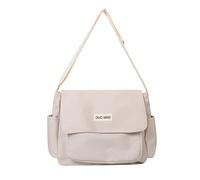 Zkydhbd Bolso cruzado de gran capacidad para mujer, hombro a juego, para niñas, casual, para estudiantes, escuela, mensajero de gran capacidad para mujer, casual, hombro para estudiantes, White, One