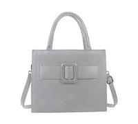 Zkydhbd Bolso cruzado de gran capacidad para mujer, hombro a juego, vintage, piel sintética, asa superior, bolso de mano para mujer, gran capacidad, asa superior, bandolera, hombro chic, Silver, One