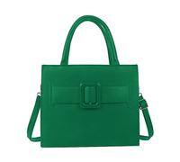 Zkydhbd Bolso cruzado de gran capacidad para mujer, hombro a juego, vintage, piel sintética, asa superior, bolso de mano para mujer, gran capacidad, asa superior, bandolera, hombro chic, Green, One