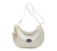 Zkydhbd Bolso cruzado de moda para mujer, espacioso bolso de hombro de lona con correa ajustable para uso diario y compras, correa de hombro ajustable, White, One Size