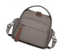 Zkydhbd Bolso cruzado de nailon súper ligero con correa ajustable, múltiples bolsillos, para viajes, trabajo, artículos esenciales, bolsa cruzada ligera de nailon, Khaki, One Size