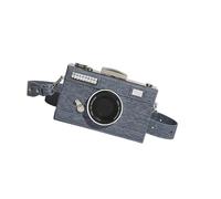 Zkydhbd Bolso cruzado inspirado en la cámara retro para mujer, de poliuretano, construcción ligera, correa ajustable, práctico organizador diario, bolso de cámara de poliuretano, Blue