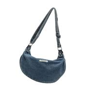 Zkydhbd Bolso de hombro de mezclilla de moda para mujer, interior espacioso con múltiples bolsillos, bolso cruzado para albóndigas, bolso de gran capacidad, azul claro, One Size