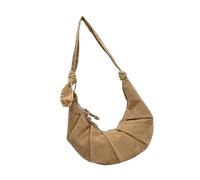 Zkydhbd Bolso de hombro de moda para mujer, diseño de bolas de masa hervida a la moda, cruzado, simple, gran capacidad, mensajeros para mujer, albóndigas a la moda, hombro cruzado, plisado, axilas