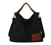 Zkydhbd Bolso de hombro para mujer, bolso de mano casual a juego, gran capacidad, bandolera para mujer, libro de estudiantes, casual, hombro de gran capacidad, bolso de mano para estudiantes, Black