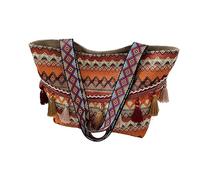 Zkydhbd Bolso de mano simple e informal para mujer, estilo étnico, cruzado, a la moda, portátil, para el trabajo y los viajes, a la moda, para mujer, interior espacioso, b, One Size