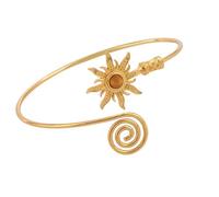 Zkydhbd Brazo de sol retro ajustable con piedra turquesa natural y diseños abiertos para ajuste personalizado, metal resistente, construye joyas turquesas, talla única, como se describe