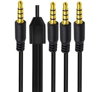Zkydhbd Cable auxiliar estéreo chapado en oro que mejora la durabilidad, adecuado para tabletas, reproductores de música, auriculares, múltiples dispositivos electrónicos, cable auxiliar reforzado