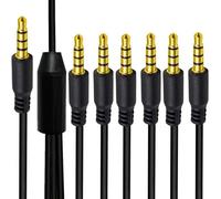 Zkydhbd Cable auxiliar estéreo chapado en oro que mejora la durabilidad, adecuado para tabletas, reproductores de música, auriculares, múltiples dispositivos electrónicos, cable auxiliar reforzado
