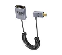 Zkydhbd Cable de cámara en espiral versión 2.1 microed a estándar 8K60Hz 48Gbps transmisión soporta estructura dinámica HDR coaxial dinámica