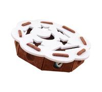 Zkydhbd Caja de actividades de fieltro para gatos, rompecabezas interactivo, estructura a prueba de masticación, incluye 2 bolas de campanas para gatitos curiosos, juguete de enriquecimiento de gatos
