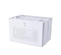 Zkydhbd Caja de almacenamiento de enrutador WiFi de doble capa, caja de alambre de escritorio, estante superior, caja de acabado oculto, artículo del hogar