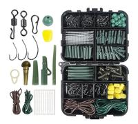 Zkydhbd Caja de aparejos de pesca de carpa, accesorios de pesca, 307 unidades, giratorios, cebos de maíz, mangas de goma, accesorios de cuentas de tope de gancho