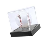 Zkydhbd Caja de exhibición de béisbol con protección solar con base acrílica y madera duradera para el hogar o tienda, caja deportiva a prueba de exhibiciones