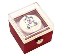Zkydhbd Caja expositora de anillos resistente al desgaste, elegante caja de joyería reversible para novia con estilo