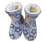Zkydhbd Calcetines peludos para mujer, esponjosos, acogedores, de felpa, cálidos, para invierno, para dormir, hogar, suaves, zapatos Cutton, Estrellas azul marino, E
