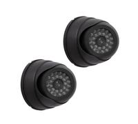 Zkydhbd Cámara de seguridad simulada realista para uso en interiores y exteriores, materiales ABS, dispositivo ligero con luz de advertencia intermitente, cámara de vigilancia falsa rentable