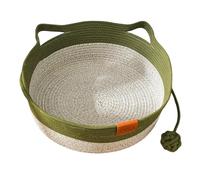 Zkydhbd Canasta de cama tejida resistente a los arañazos para gatos y perros con dibujos animados para gatitos, lavable a máquina, cómoda ropa de cama lavable a máquina