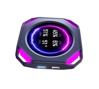 Zkydhbd Carcasa compacta para PC, pantalla secundaria, pantalla de 2.1 pulgadas, GPU, monitor de temperatura de CPU, enchufe USB C y reproducción, para entusiastas de la alimentación USB, pantalla de