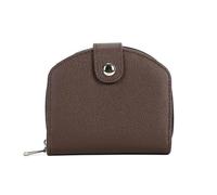 Zkydhbd Cartera de color sólido, elegante y corta, de piel sintética, monedero pequeño con soporte para cambio diario elegante, funda pequeña de piel sintética, color sólido corto, Brown