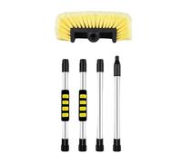 Zkydhbd Cepillo de mango extensible de aluminio con diseño de rociador de agua, fregona de limpieza de cerdas suaves para limpieza de vehículos, fregona de lavado de automóviles con mango extensible