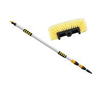 Zkydhbd Cepillo de mango extensible de aluminio con diseño de rociador de agua, fregona de limpieza de cerdas suaves para limpieza de vehículos, fregona de lavado de automóviles con mango extensible