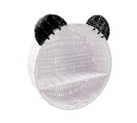 Zkydhbd Cesta de almacenamiento colgante de ratán, estante de pared con forma de orejas de oso, estante de almacenamiento tejido montado en la pared, estantes flotantes para decoración del hogar