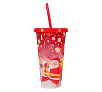 Zkydhbd Christmas Conjuring Shade - Taza de poliestireno reciclable de 710 ml, plan sensible al frío para bebidas de celebración, taza de café sensible a la temperatura