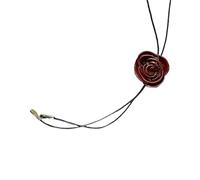 Zkydhbd Collar con colgante ajustable de camelias que simboliza elegancia y nobleza con diseños de tirar para un estilo versátil, as show, Metal