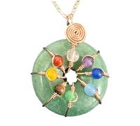 Zkydhbd Collar con colgante de cristal natural único, adorno de cristal armonizador, accesorio delicado para mujer, equilibrio y colgante, talla única, como se describe, como se describe